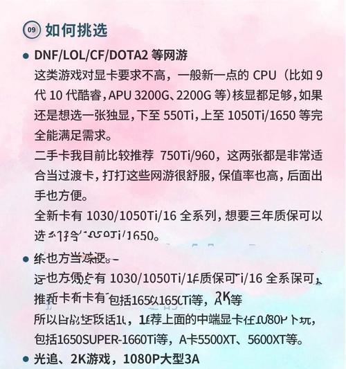 电脑选配显卡的考虑因素有哪些？  第2张