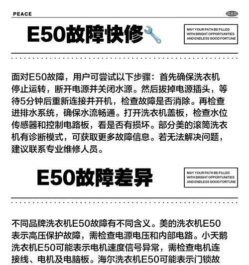 美菱洗衣机E1故障及处理方法（美菱洗衣机E1故障原因分析与解决方案）  第3张