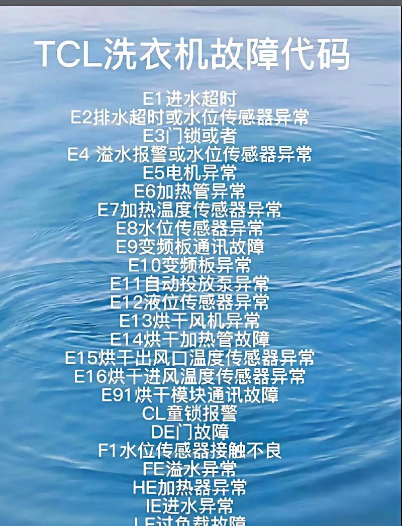 洗衣机故障代码E2的处理方法（解决洗衣机不脱水故障的有效办法）  第3张