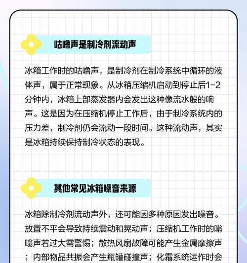 冰箱咕咕响的原因及解决方法（解密冰箱咕咕响的背后原因，让你的冰箱恢复安静如初）  第3张