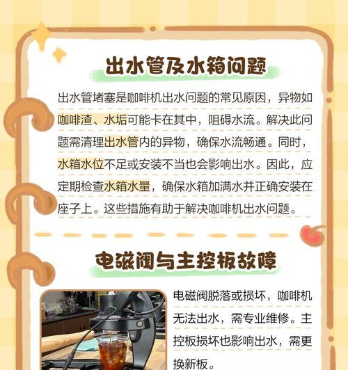 咖啡机水发黄的原因与解决方法（保持咖啡机水质纯净）  第3张