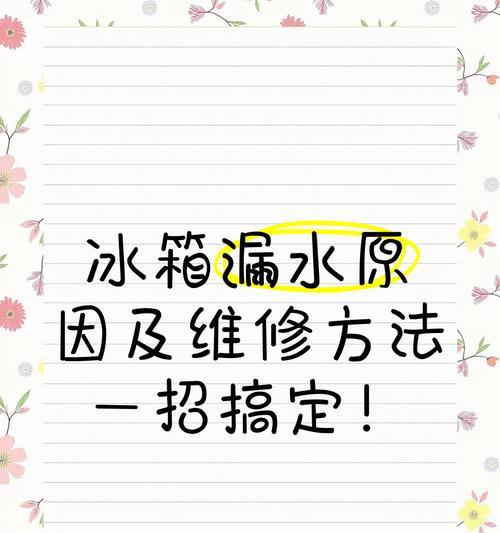 冰箱保鲜区漏水怎么办（应对冰箱保鲜区漏水的方法及预防措施）  第3张