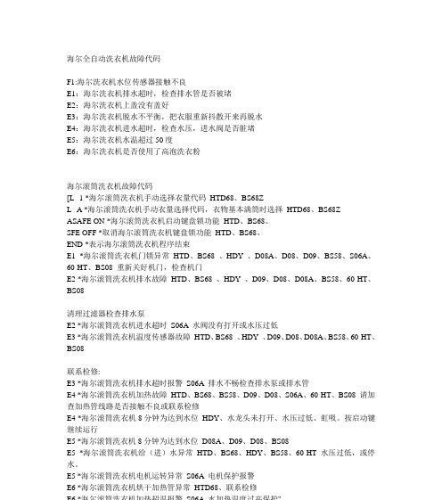 威力全自动洗衣机故障代码大全——解决您的洗衣烦恼（一次了解各种故障代码及其解决方法）  第1张
