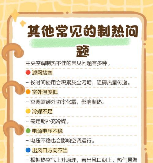 为什么空调制热不行（探究空调制热失效的原因及解决方法）  第3张