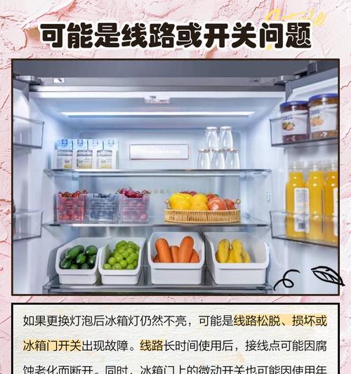 探究LG冰箱灯不亮原因及解决方法（揭秘冰箱灯不亮的常见问题和简易修复技巧）  第3张