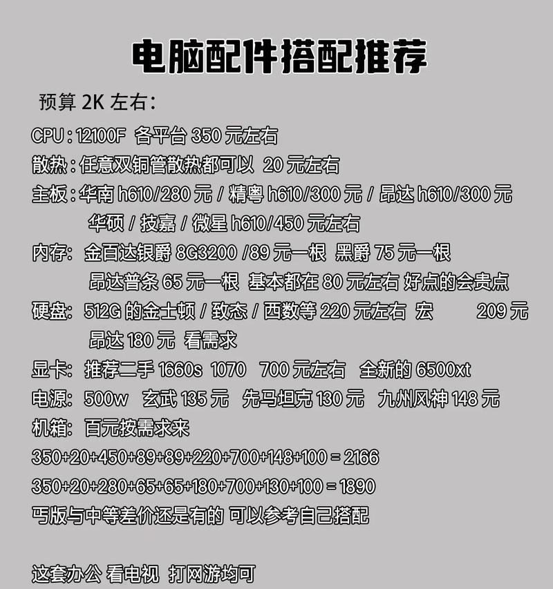 电脑可以购买哪些配件？如何选择合适的电脑配件？  第3张